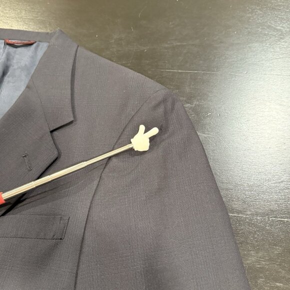 Hart Schaffner Marx Blazer Plaid Wool Blend Two Button Suit Jacket USA Mens 42R - Picture 6 of 14